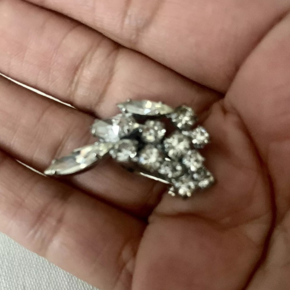 Unique Gustave Sherman Brooche And Earrings Set Swarovski Mint Condition - Picture 9 of 10